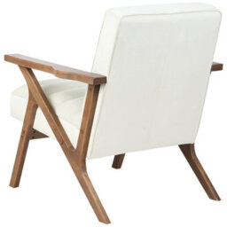 Beliani Armchair Kisa Velvet Off-White - thumbnail 5