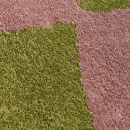 The Rugs Joli Green And Pink Chequered Rug Soft Dense Pile Easy To Clean And Pet Friendly For Living Rooms And Bedrooms - thumbnail 5