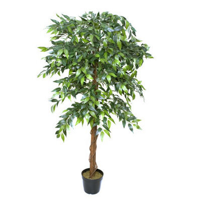 Greenbrokers Premium Artificial Ficus Weeping Fig Tree 140 Cm/ 4'5Ft Potted Plant - image 1