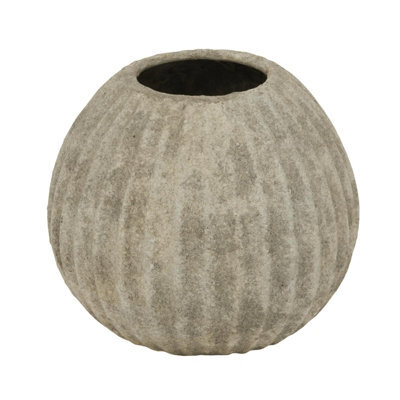 Hill Interiors Catania Round Vase Light Grey (One Size) - image 1