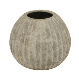 Hill Interiors Catania Round Vase Light Grey (One Size) - thumbnail 1
