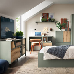 Furniture To Go Darwin Desk 2 Drawer In Green/oak - thumbnail 5