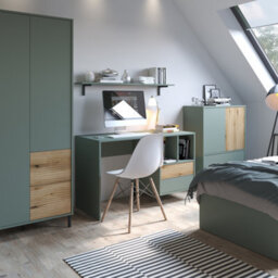 Furniture To Go Darwin Desk 2 Drawer In Green/oak - thumbnail 3