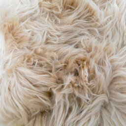 Native Natural Sheepskin Stool With Metal Legs - thumbnail 4