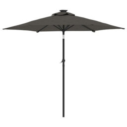 Walplus Garden Parasol With Steel Pole Anthracite 225X225X212 Cm - thumbnail 5