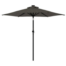 Walplus Garden Parasol With Steel Pole Anthracite 225X225X212 Cm - thumbnail 4