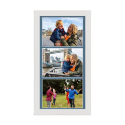 AK Frames 16X8 White Modern Multi Photo Frame With Pompadour Mount - Holds 3 Apertures (3X) 7X5 Photos - thumbnail 1