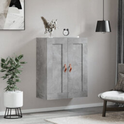 Berkfield Wall Mounted Cabinet Concrete Grey 69.5X34X90 Cm Engineered Wood - thumbnail 3