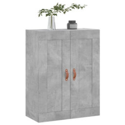 Berkfield Wall Mounted Cabinet Concrete Grey 69.5X34X90 Cm Engineered Wood - thumbnail 4
