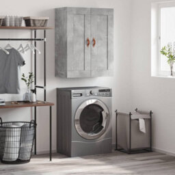 Berkfield Wall Mounted Cabinet Concrete Grey 69.5X34X90 Cm Engineered Wood - thumbnail 1