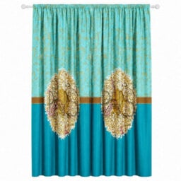 "Smart Living Oooh La La Curtains Pair With Tie Backs - Eiffel Tower Print- Teal - 66""x72""" - thumbnail 3