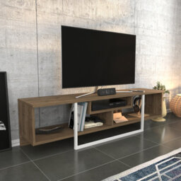 Decorotika Astona Tv Stand Tv Unit For Tvs Up To 65 Inch Walnut And White - thumbnail 4