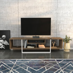 Decorotika Astona Tv Stand Tv Unit For Tvs Up To 65 Inch Walnut And White - thumbnail 1