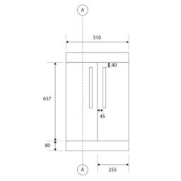 Plum&clay Novela Light Wood Floor Standing Vanity Unit With Glass Basin (W)515mm - thumbnail 4