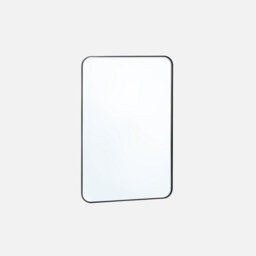 Sweeek - Steel Rectangular Mirror Harold Black 60X1.8X90 Cm