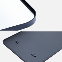 Sweeek - Steel Rectangular Mirror Harold Black 60X1.8X90 Cm - thumbnail 4