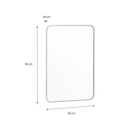Sweeek - Steel Rectangular Mirror Harold Black 60X1.8X90 Cm - thumbnail 5