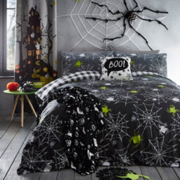 Bedlam Boo Luxe Velvet Black Filled Cushion - thumbnail 4