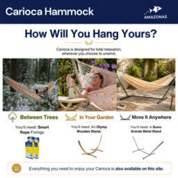 Amazonas Garden Hammock Double Carioca Coral Orange - thumbnail 7