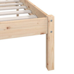 Berkfield Bed Frame Solid Wood Pine 120X200 Cm - thumbnail 7