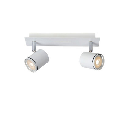 Lucide Rilou Modern Twin Ceiling Spotlight - Led Dim. - Gu10 - 2X5W 3000K - White - image 1