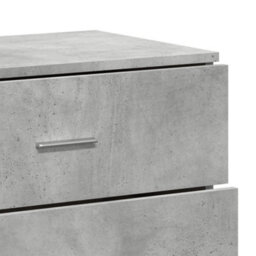 Berkfield Sideboards 2 Pcs Concrete Grey 60X39X80 Cm Engineered Wood - thumbnail 8