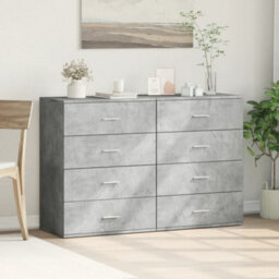 Berkfield Sideboards 2 Pcs Concrete Grey 60X39X80 Cm Engineered Wood - thumbnail 3