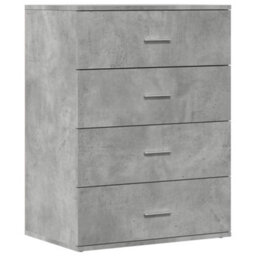 Berkfield Sideboards 2 Pcs Concrete Grey 60X39X80 Cm Engineered Wood - thumbnail 4
