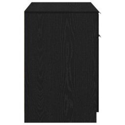 Berkfield Modern Black Oak Desk - 100X50X75 Cm - Made Of Engineered Wood - thumbnail 7