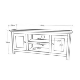 Cabinet Bits Lugo Waxed 2 Door Tv Cabinet Brass Knob - thumbnail 9