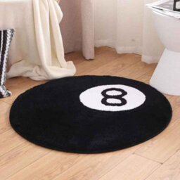 8 Ball Round Rug Soft Tufted Indoor Home Decor Floor Mat - thumbnail 1