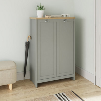 Gfw Lancaster 2 Door Shoe Cabinet Grey - image 1