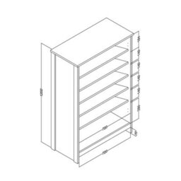 Gfw Lancaster 2 Door Shoe Cabinet Grey - thumbnail 9