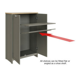 Gfw Lancaster 2 Door Shoe Cabinet Grey - thumbnail 7
