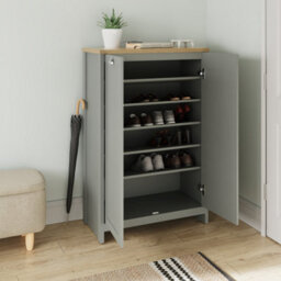 Gfw Lancaster 2 Door Shoe Cabinet Grey - thumbnail 2