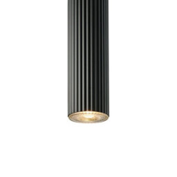 Nordlux Vico Metal Pendant Light Ribbed  Black,mains - thumbnail 3