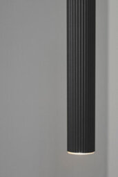 Nordlux Vico Metal Pendant Light Ribbed  Black,mains - thumbnail 5