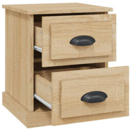 Berkfield Bedside Cabinets 2 Pcs Sonoma Oak 39X39X47.5 Cm Engineered Wood - thumbnail 7