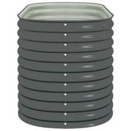 Berkfield Practical Garden Raised Bed 160X80X81 Cm Galvanised Steel Grey - thumbnail 5