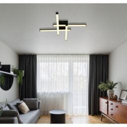 Luminosa Lighting Luminosa Kirina Integrated Led Semi Flush Ceiling Light Matt Black 4X Led 3000K - thumbnail 7