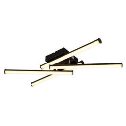 Luminosa Lighting Luminosa Kirina Integrated Led Semi Flush Ceiling Light Matt Black 4X Led 3000K - thumbnail 5