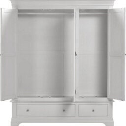 Seconique Bordeaux 3 Door Wardrobe Pebble Grey (Partially Assembled) - thumbnail 3