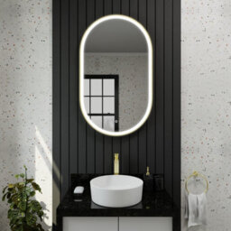 Harper & Harlow 1000X600 Pill Brushed Brass Led Illuminated Bathroom Mirror - thumbnail 9