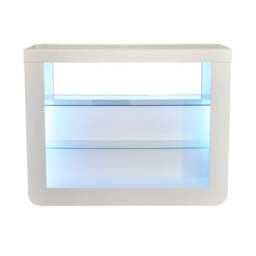 Furniture in Fashion Fiesta High Gloss Bar Table Unit In White With Led Lighting - thumbnail 3