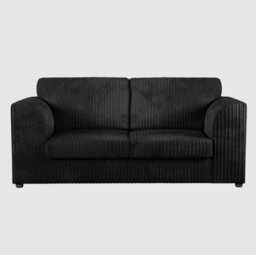 Jumbo Cord Black 3+2 Sofa Set (Full Back) - thumbnail 2