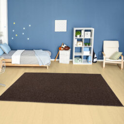 The Rugs Solid Design Low Pile Living Room Rugs In Brown Flex Collection 1000B - thumbnail 8