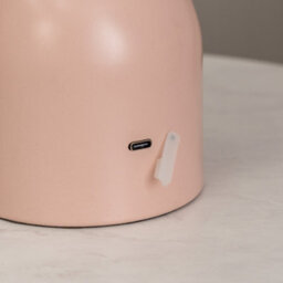 Valuelights Marlow Rechargeable Touch Button Table Lamp With Opal Globe Lampshade - Blush Pink - thumbnail 7
