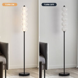 Harper Living Led Floor Lamp Black, 20W 2400Lm Bright Standing Lamp With Foot Switch, 3 Colour Temps, Modern Corner Lamp - thumbnail 3