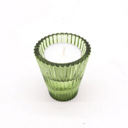 Serenityy Flip Dinner Candle And Tealight Holder In Garden Jade, Glass, 1 Pack