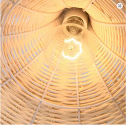 Vintage Bamboo Rattan Pendant Light  Handmade Farmhouse Lamp Shade For Wedding & Restaurant Deco - thumbnail 3